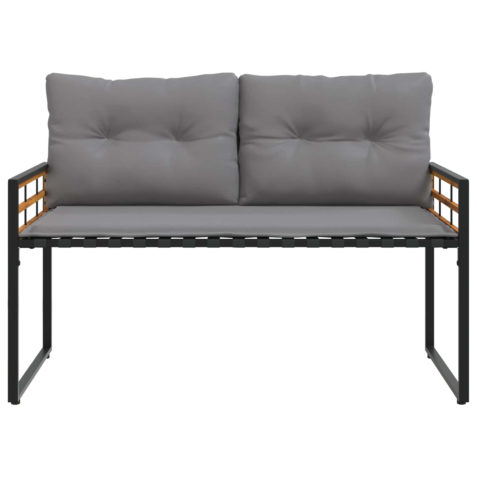 Buitenmeubelset Met Kussen 4 Pcs Lichtgrijs Bank +2x stoel +tafel