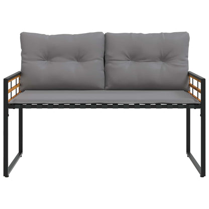 Buitenmeubelset Met Kussen 4 Pcs Lichtgrijs Bank +2x stoel +tafel
