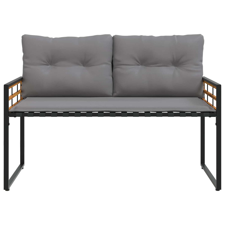 Buitenmeubelset Met Kussen 4 Pcs Lichtgrijs Bank +2x stoel +tafel
