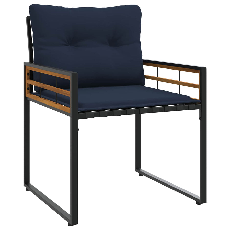 Buitenmeubelset Met Kussen 4 Pcs Marineblauw Bank +2x stoel +tafel