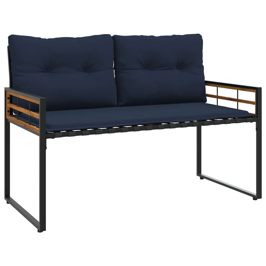 Buitenmeubelset Met Kussen 4 Pcs Marineblauw Bank +2x stoel +tafel