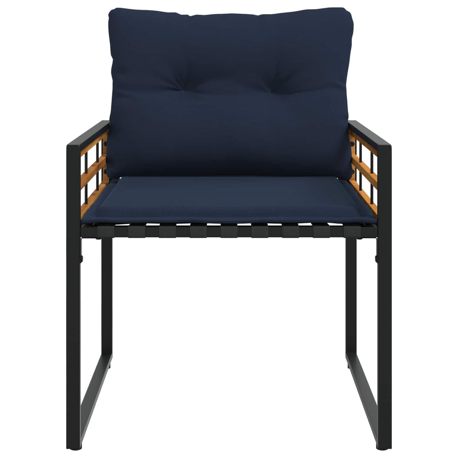 Buitenmeubelset Met Kussen 4 Pcs Marineblauw Bank +2x stoel +tafel