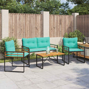 Tuinset 4-delig turquoise met kussens