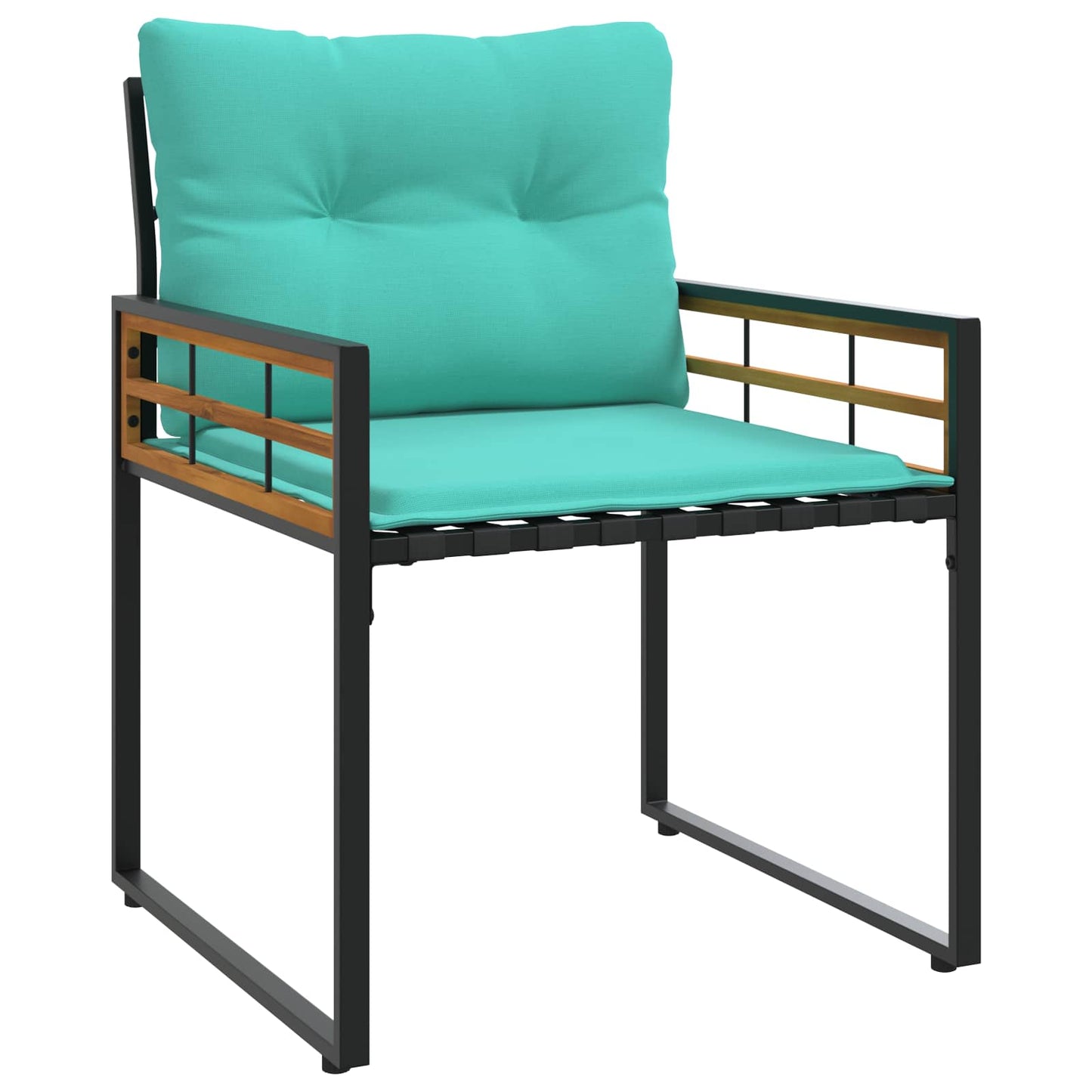 Buitenmeubelset Met Kussen 4 Pcs Turquoise Bank +2x stoel +tafel