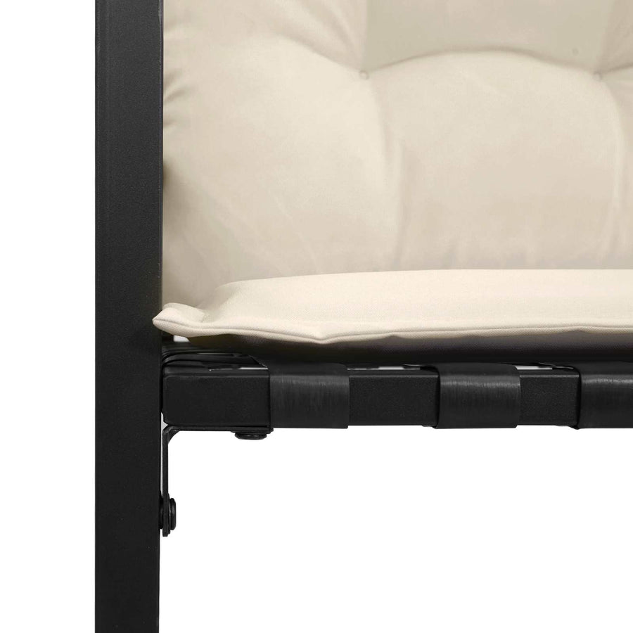 Buitenmeubelset Met Kussen 3 Pcs Crème Crèmewit 2x stoel +tafel