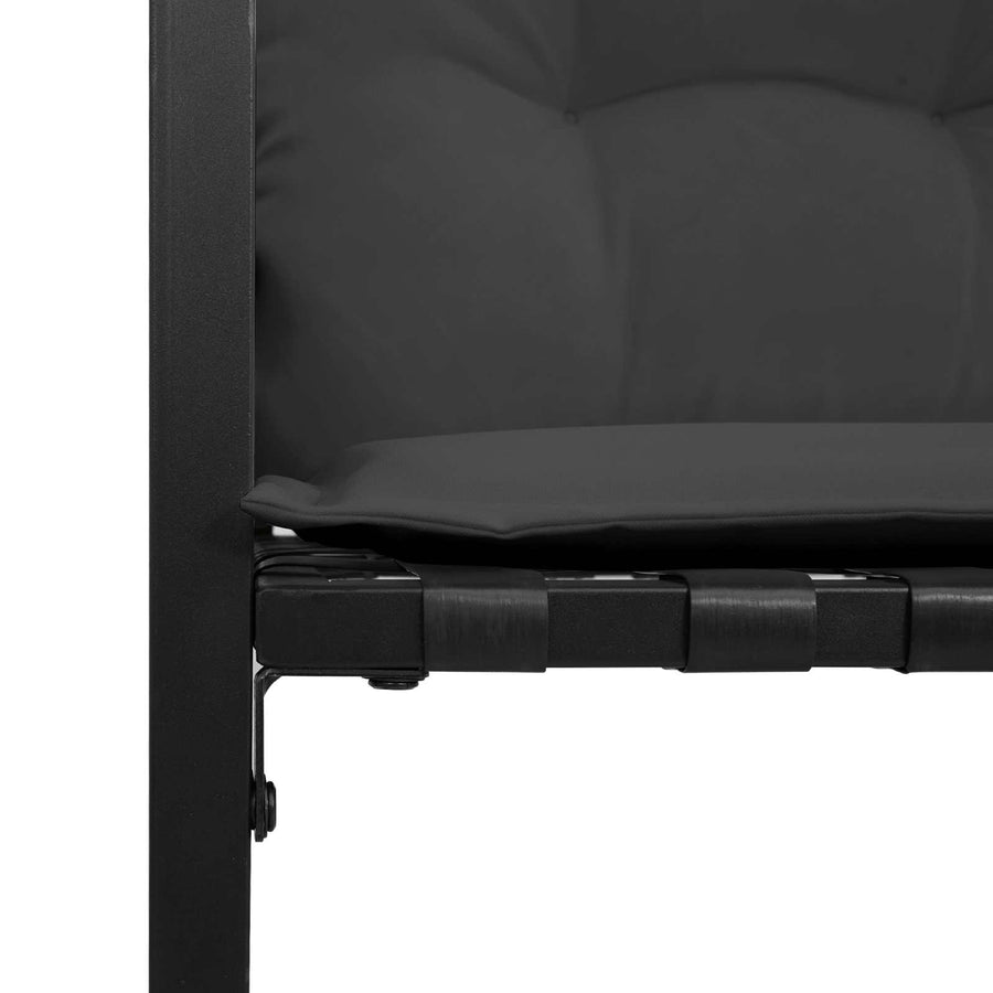 Buitenmeubelset Met Kussen 3 Pcs Middelgrijs Donkergrijs 2x stoel +tafel
