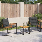Outdoor Sofa Set with Cushion 3 pcs Dark Gray