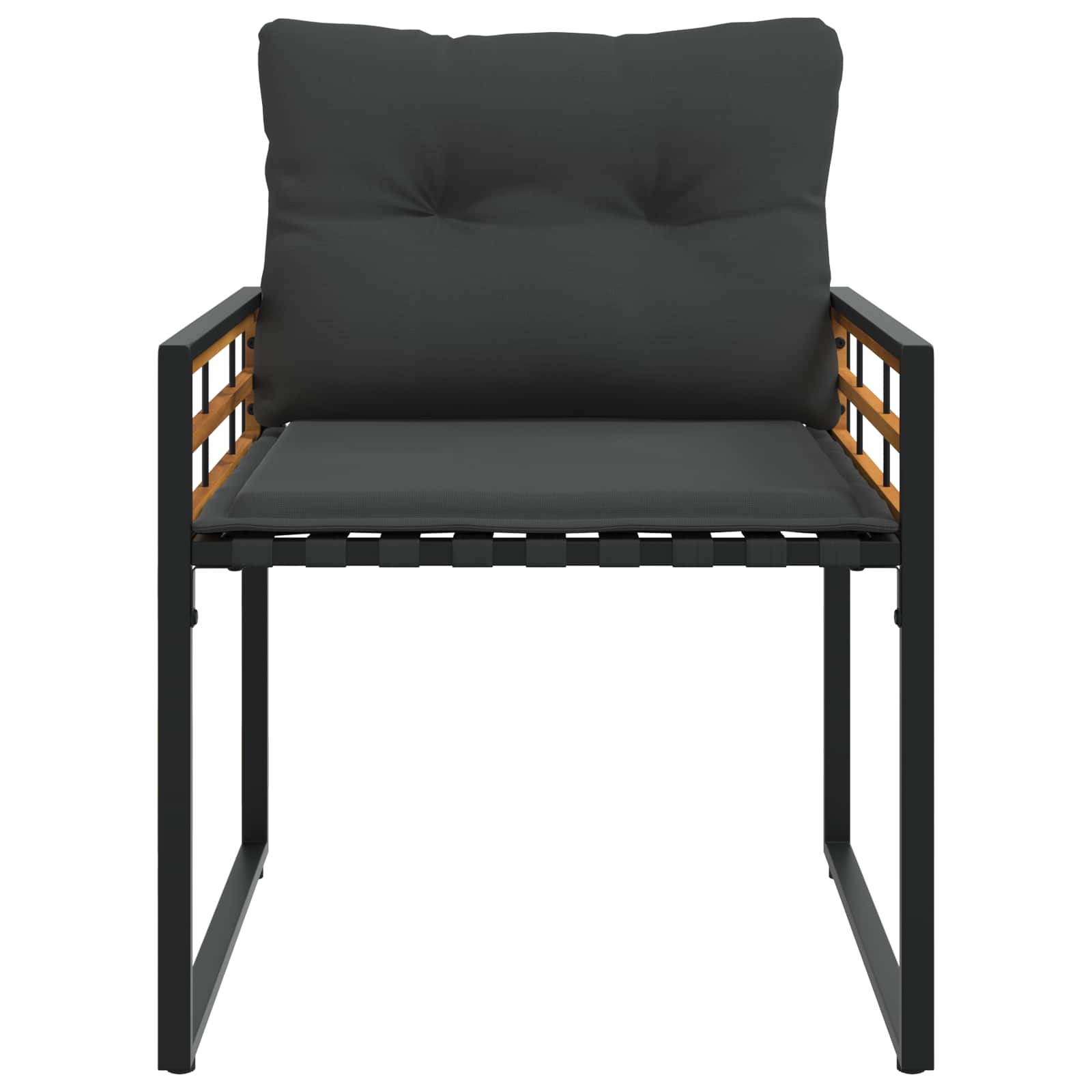 Buitenmeubelset Met Kussen 3 Pcs Middelgrijs Donkergrijs 2x stoel +tafel