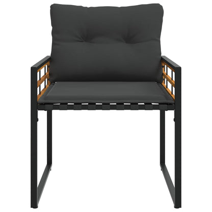 Buitenmeubelset Met Kussen 3 Pcs Middelgrijs Donkergrijs 2x stoel +tafel