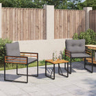 Outdoor lounge set with cushions 3 pcs Light Grey