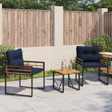 Buitenmeubelset Met Kussen 3 Pcs Marineblauw 2x stoel +tafel