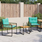 Outdoor Furniture Set with Cushion 3 pcs Turquoise