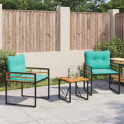 Tuinset 3-delig turquoise met kussens