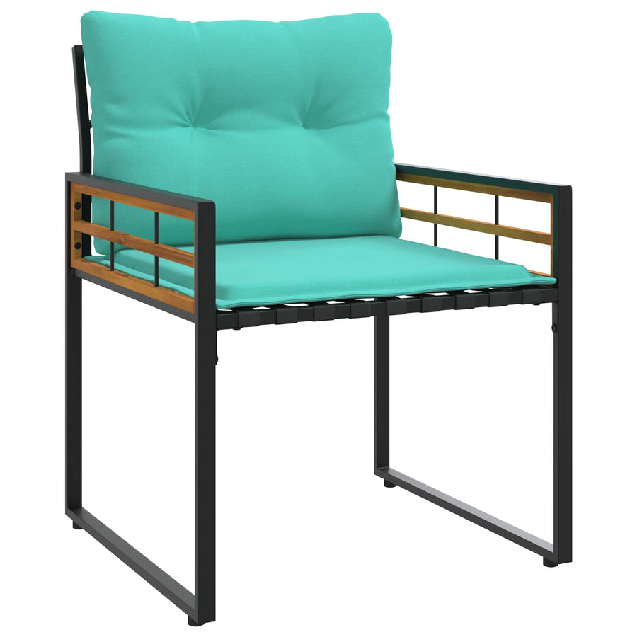 Buitenmeubelset Met Kussen 3 Pcs Turquoise 2x stoel +tafel