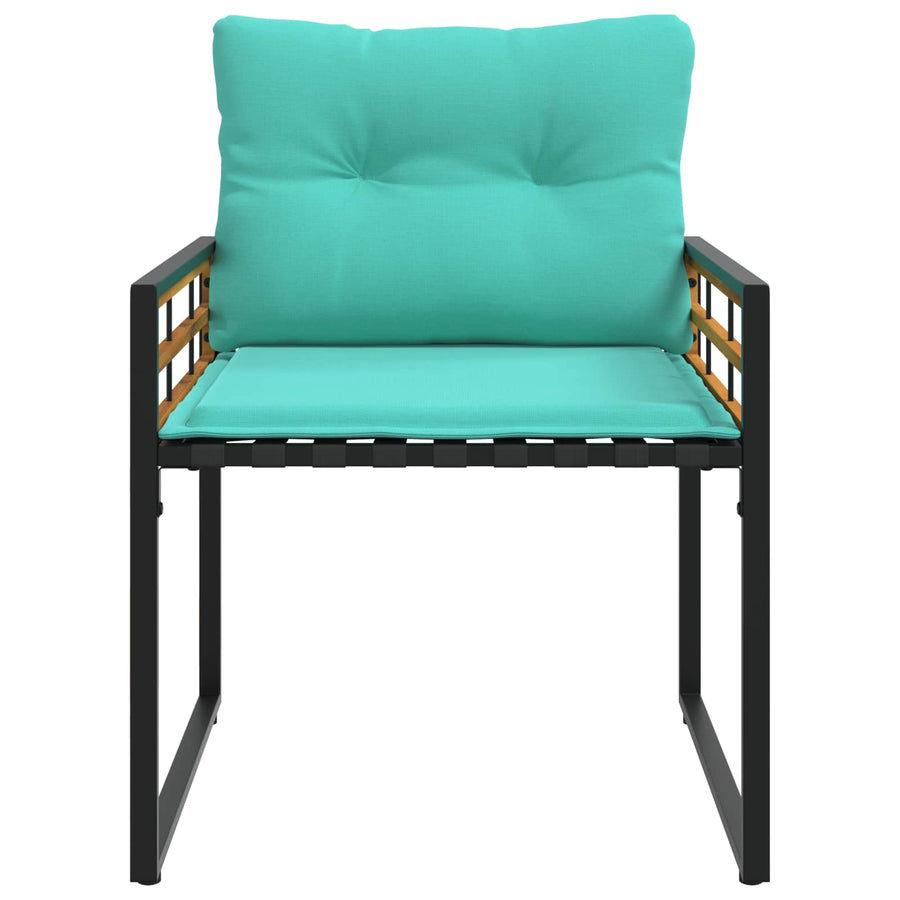 Buitenmeubelset Met Kussen 3 Pcs Turquoise 2x stoel +tafel