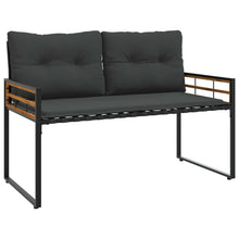 Houten Laag Bank Met Kussen Effen Middelgrijs 114 X 55 X 77 Cm Donkergrijs