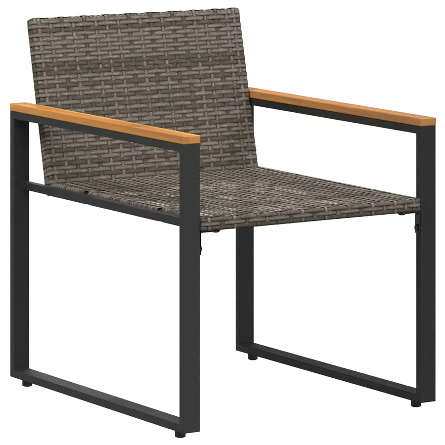 Meubelsets Met Kussen 3 Pcs Rattan grijs en donkergrijs