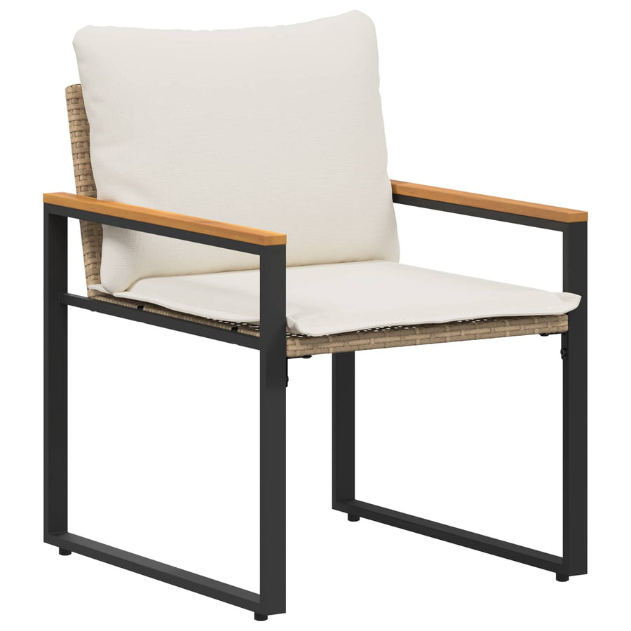 Meubelsets Met Kussen 3 Pcs En Crème Wit Rattan beige en crèmewit