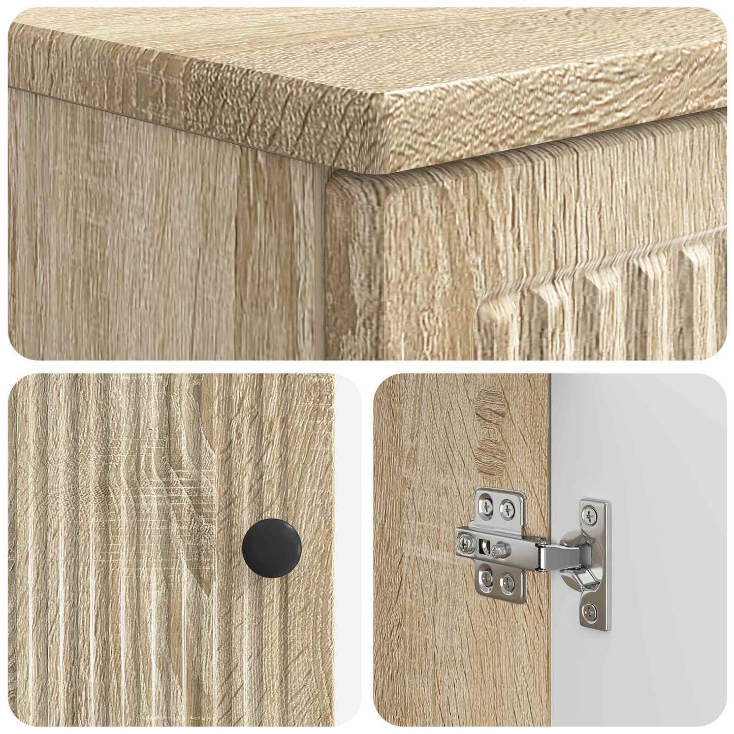 Badkamer wastafelkast EDE Sonoma Eiken 59,5 x 31,5 x 59 cm