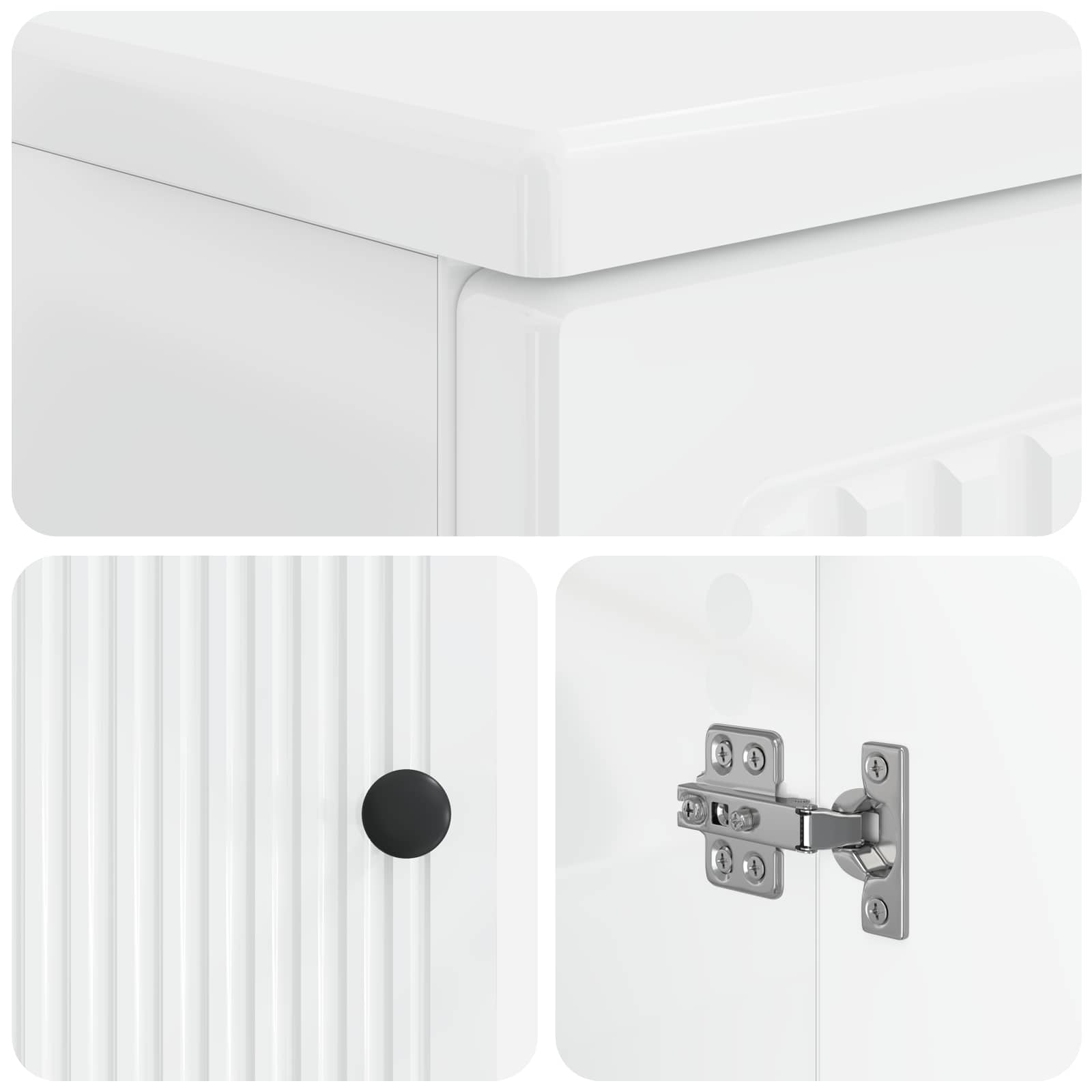 Badkamer wastafelkast EDE Hoogglans Wit 59,5 x 31,5 x 59 cm