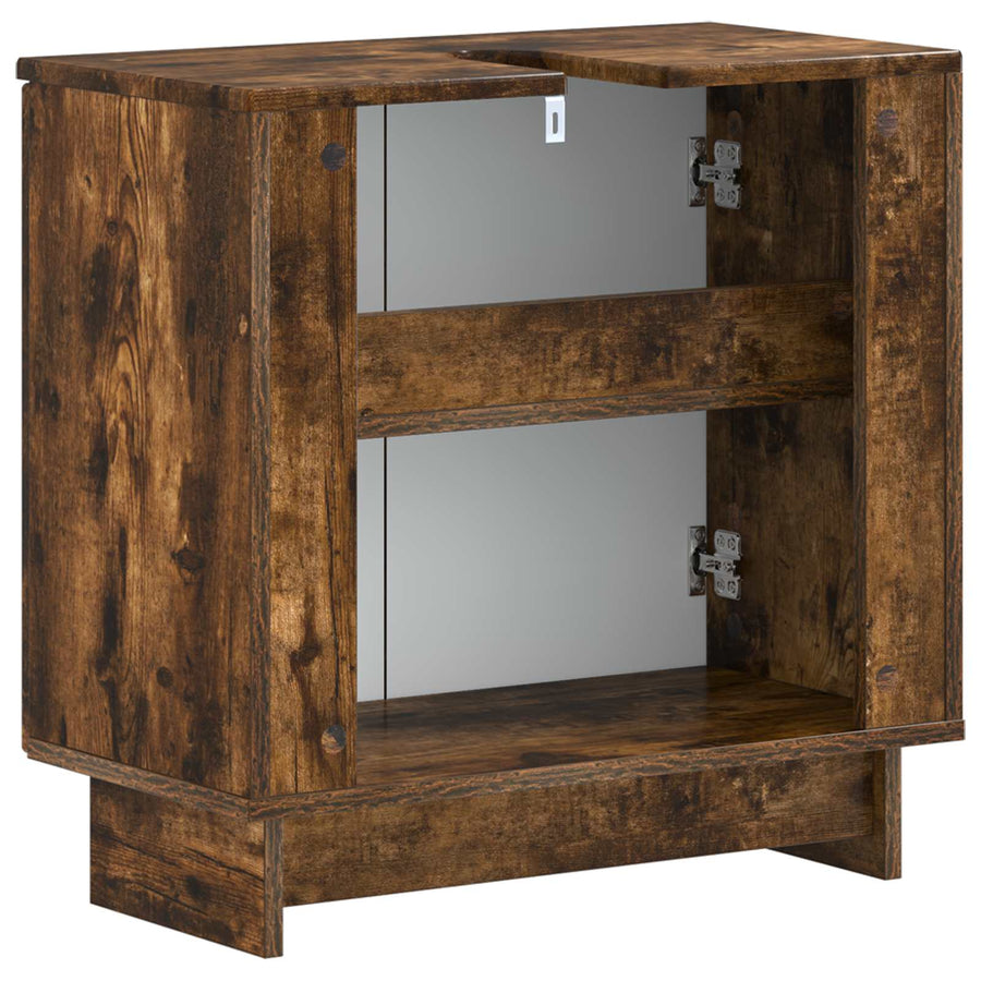 Badkamer wastafelkast EDE Gerookt eiken 59,5 x 31,5 x 59 cm