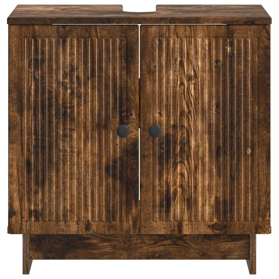 Badkamer wastafelkast EDE Gerookt eiken 59,5 x 31,5 x 59 cm