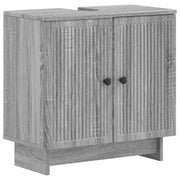 Wastafelkast badkamer 59,5x31,5x59 cm grijs sonoma