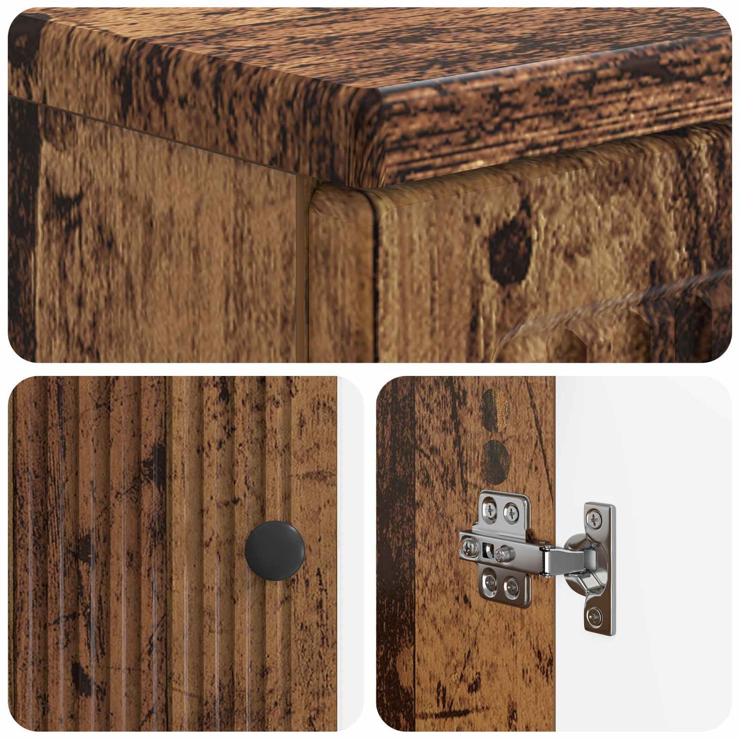 Badkamer wastafelkast EDE Oud hout 59,5 x 31,5 x 59 cm