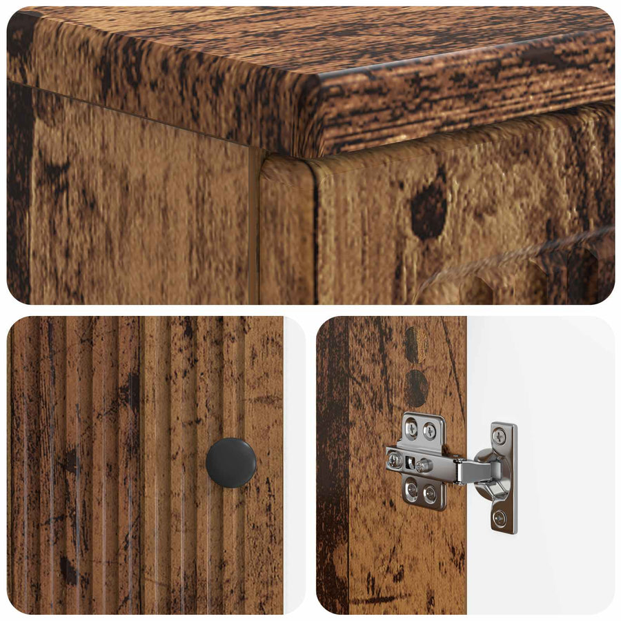 Badkamer wastafelkast EDE Oud hout 59,5 x 31,5 x 59 cm
