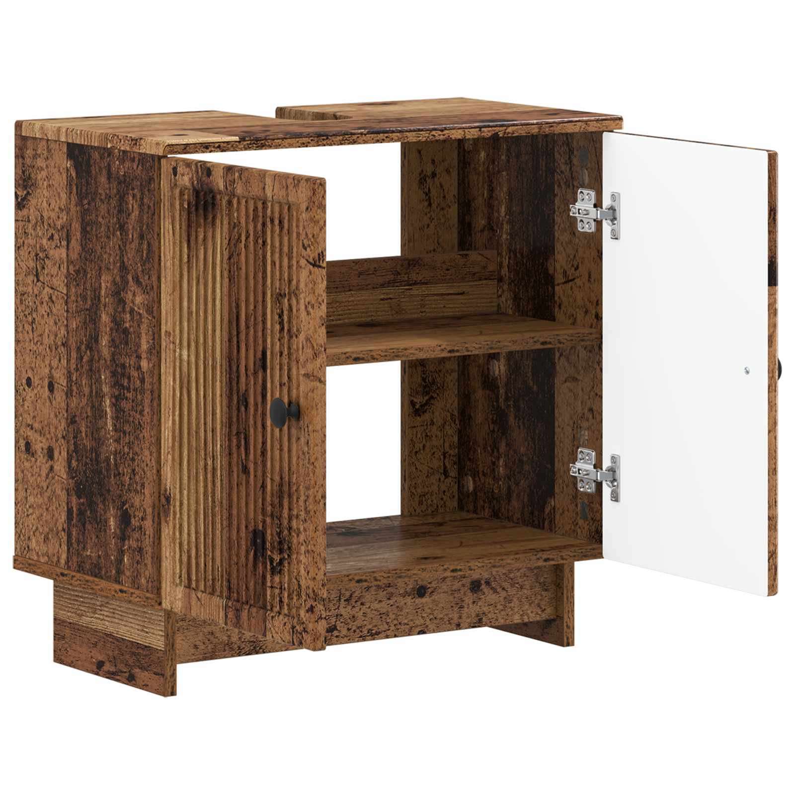 Badkamer wastafelkast EDE Oud hout 59,5 x 31,5 x 59 cm
