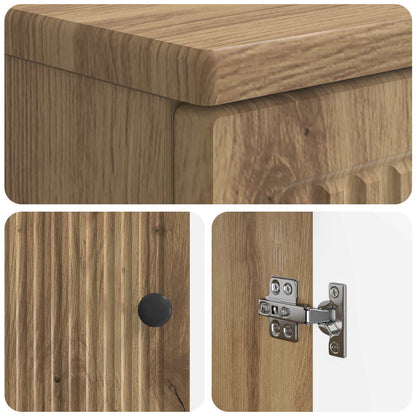 Badkamer wastafelkast EDE Artisanaal eiken 59,5 x 31,5 x 59 cm