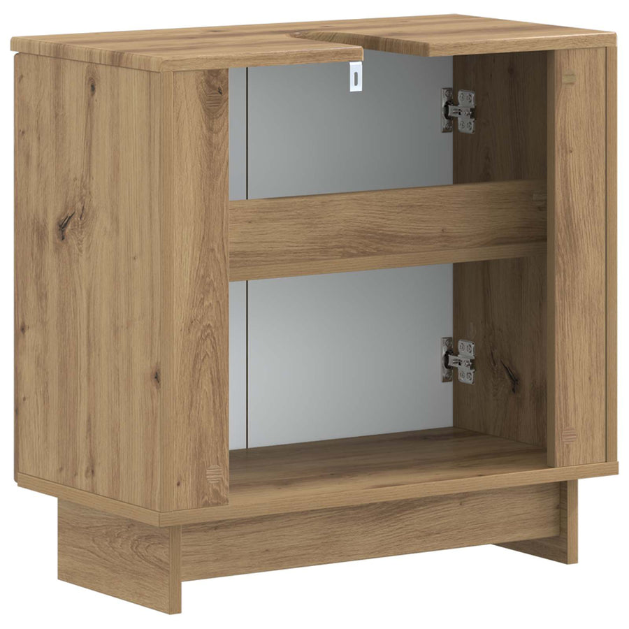 Badkamer wastafelkast EDE Artisanaal eiken 59,5 x 31,5 x 59 cm