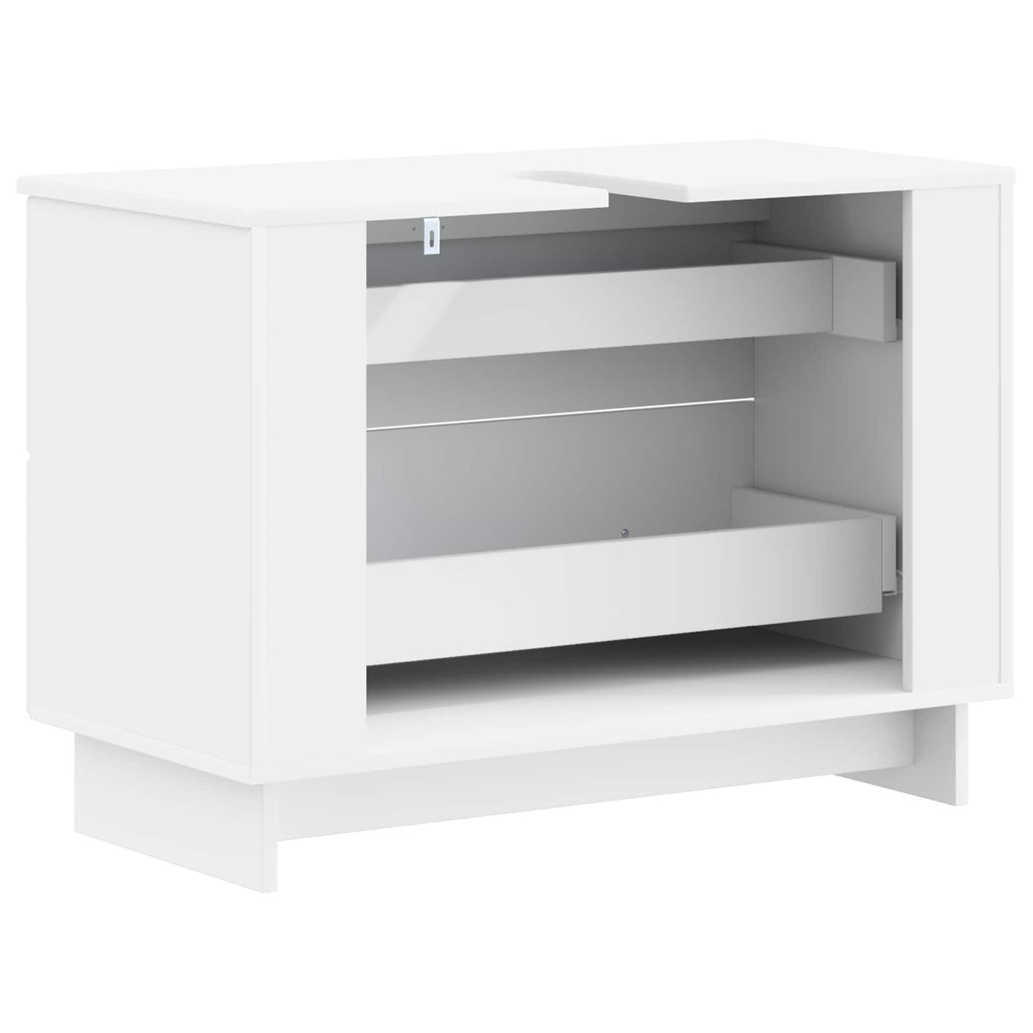 Badkamer wastafelkast EDE Wit 82 x 41 x 59 cm Bewerkt hout
