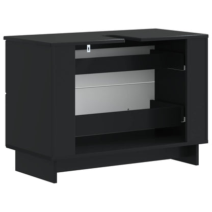 Badkamer wastafelkast EDE Zwart 82 x 41 x 59 cm Bewerkt hout
