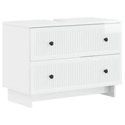 Wastafelkast badkamer hoogglans wit 82x41x59 cm