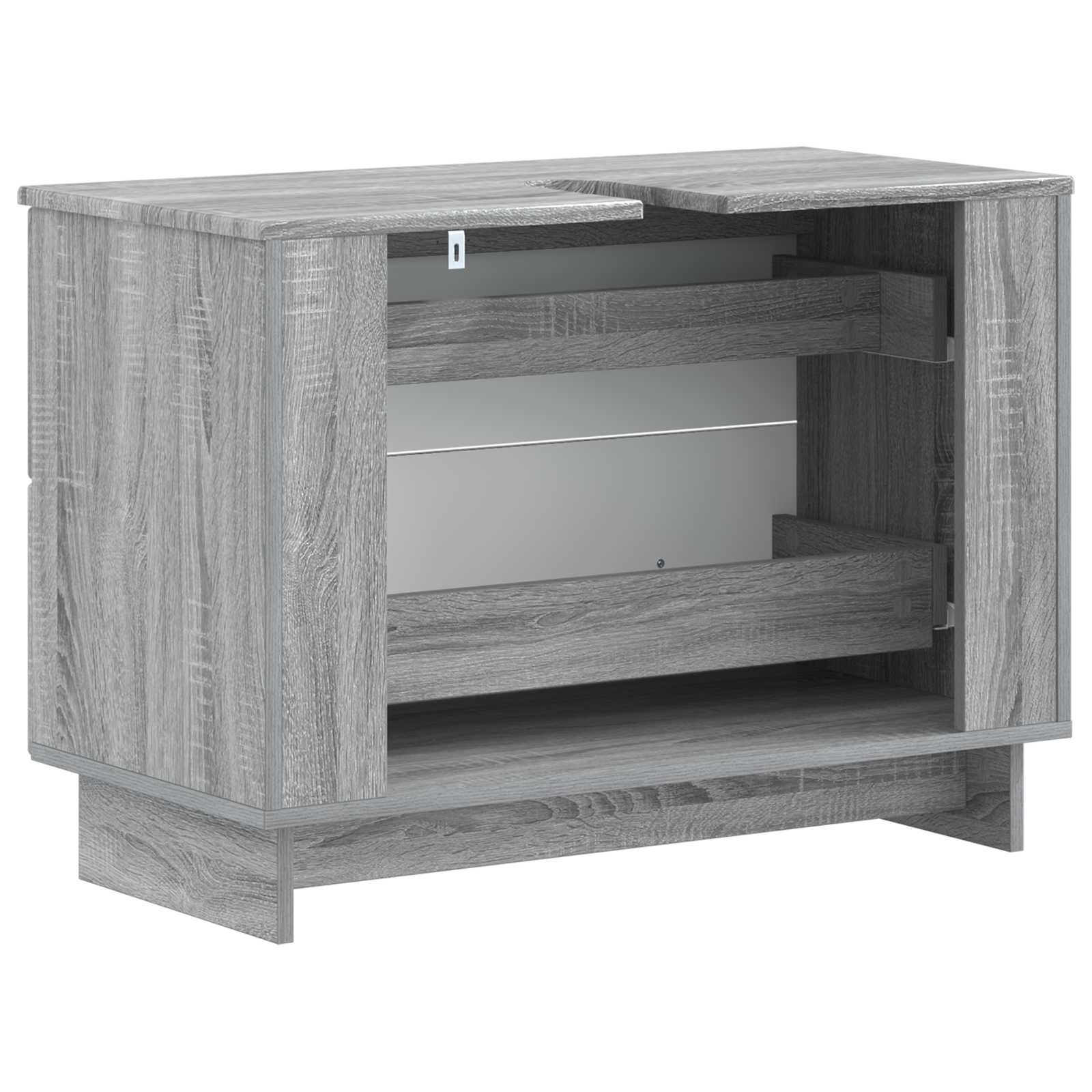 Badkamer wastafelkast EDE Grijs Sonoma 82 x 41 x 59 cm