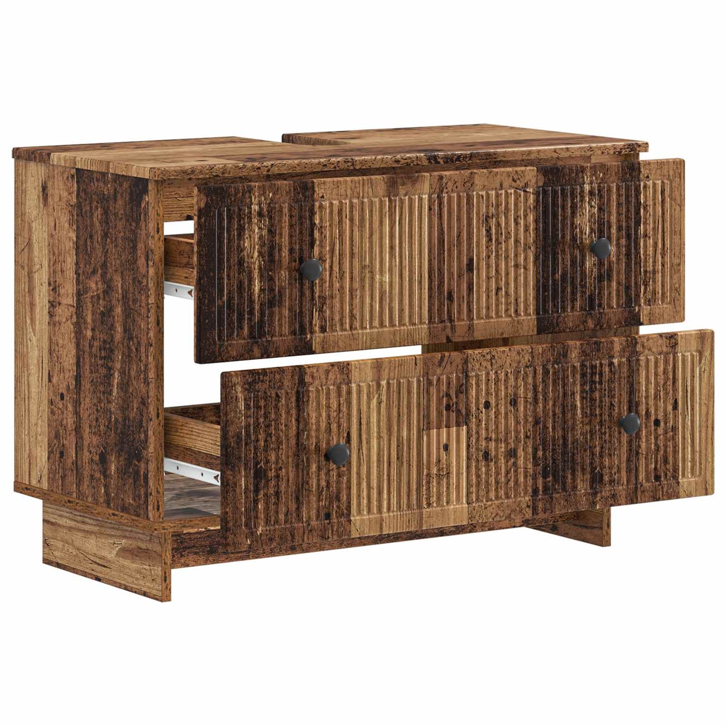 Badkamer wastafelkast EDE Oud hout 82 x 41 x 59 cm Bewerkt hout