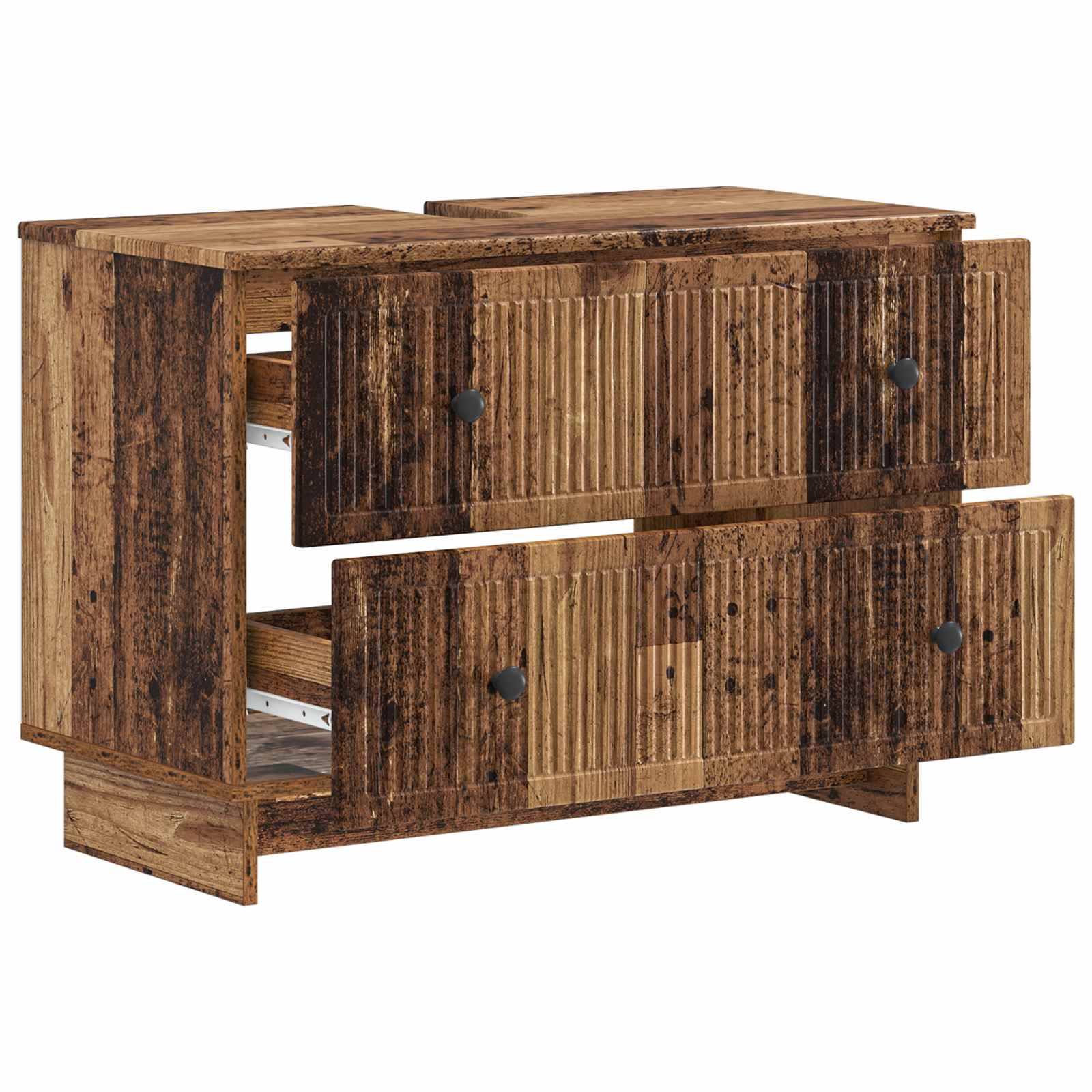 Badkamer wastafelkast EDE Oud hout 82 x 41 x 59 cm Bewerkt hout