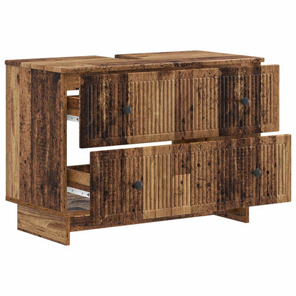 Badkamer wastafelkast EDE Oud hout 82 x 41 x 59 cm Bewerkt hout