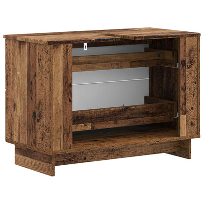Badkamer wastafelkast EDE Oud hout 82 x 41 x 59 cm Bewerkt hout