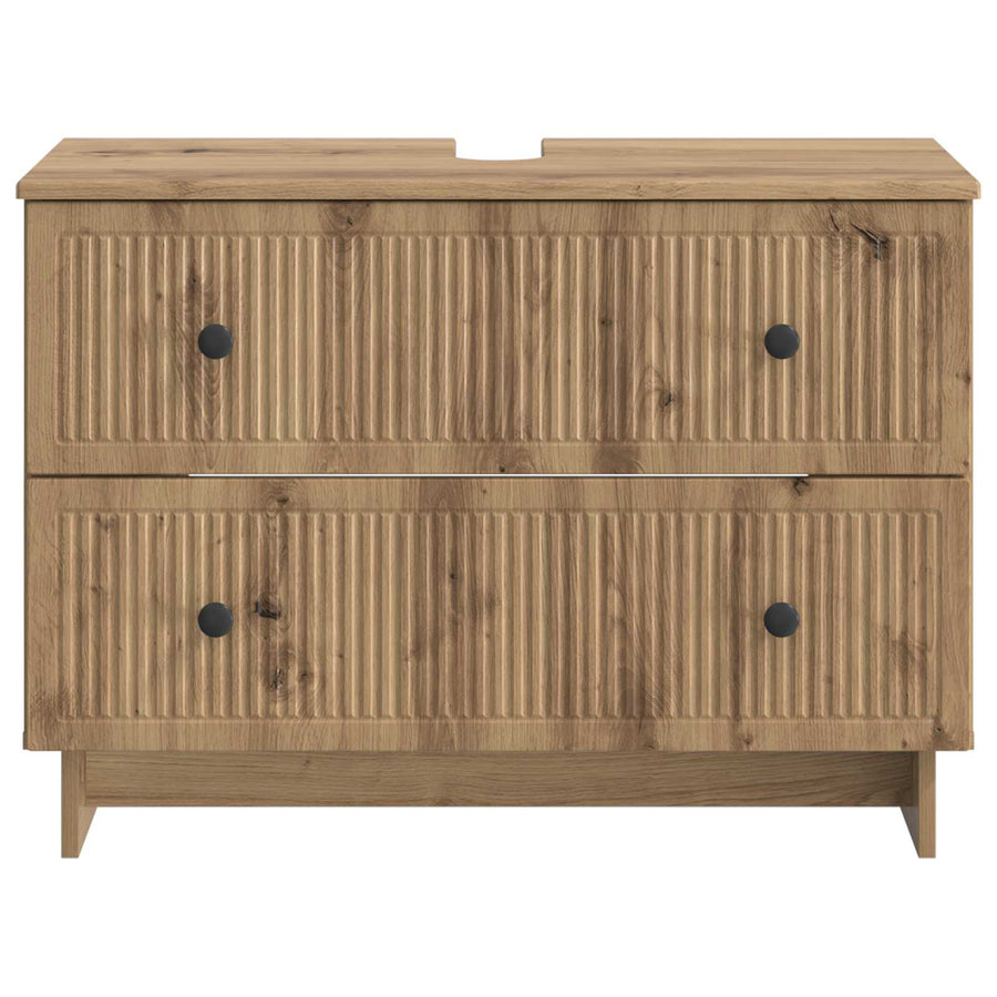 Badkamer wastafelkast EDE Artisanaal eiken 82 x 41 x 59 cm