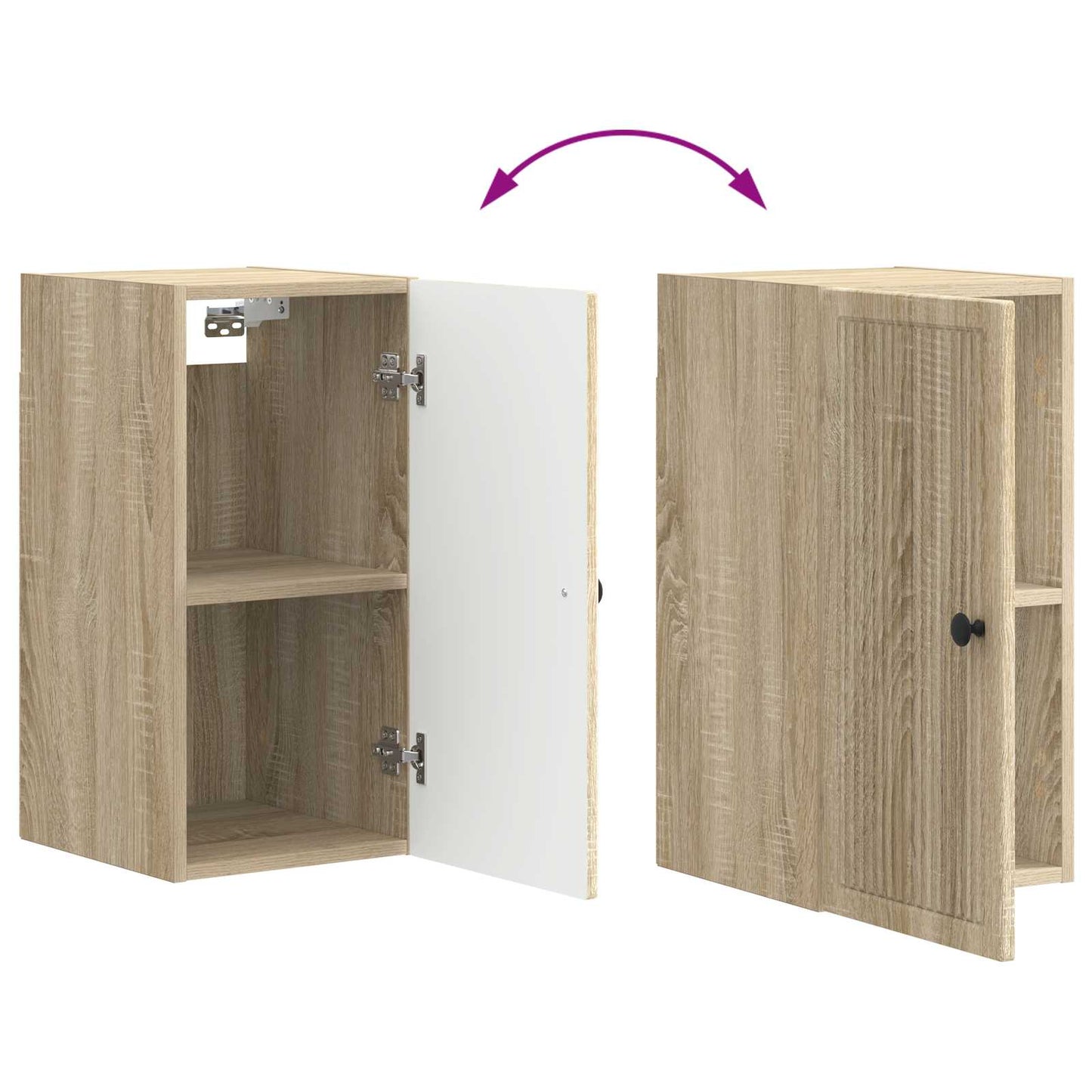 Badkamer wandkast EDE Sonoma Eiken 30 x 31 x 59 cm Bewerkt hout
