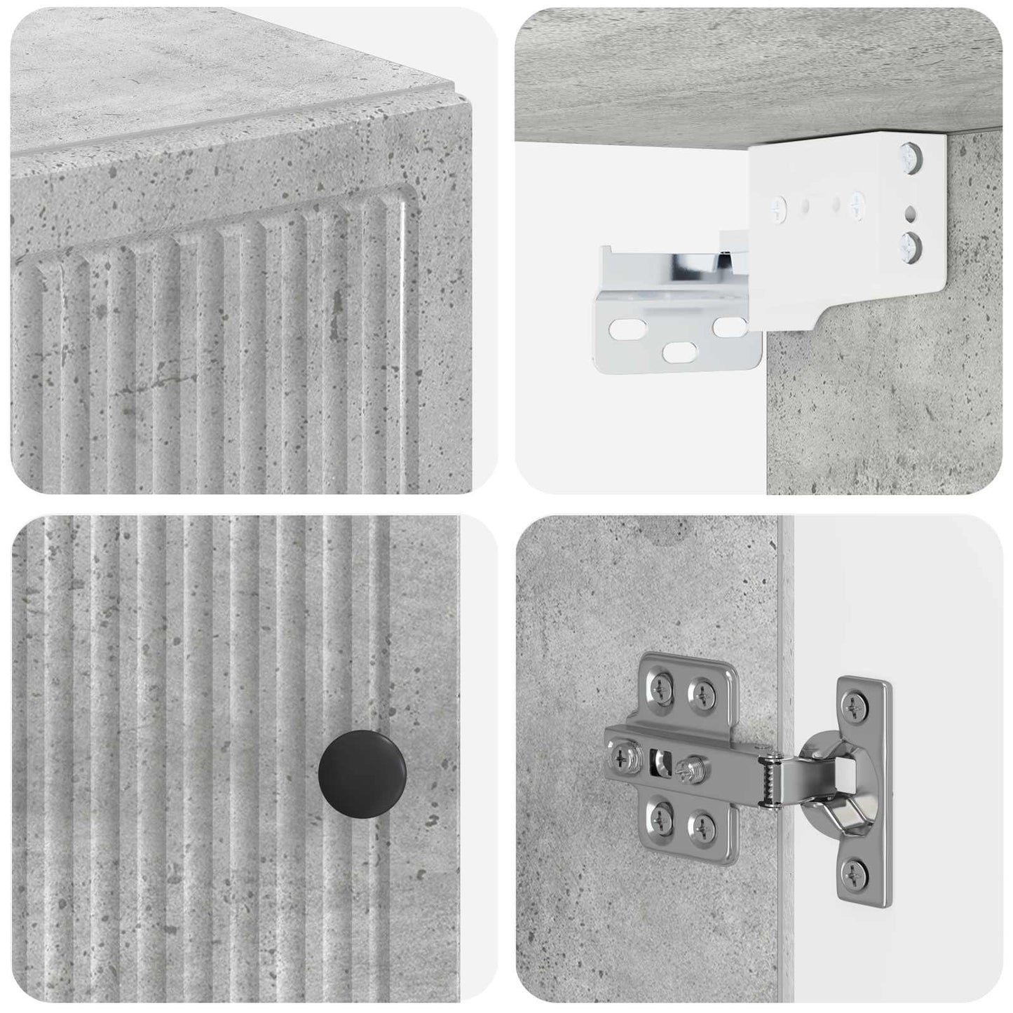 Badkamer wandkast EDE Betongrijs 30 x 31 x 59 cm Bewerkt hout