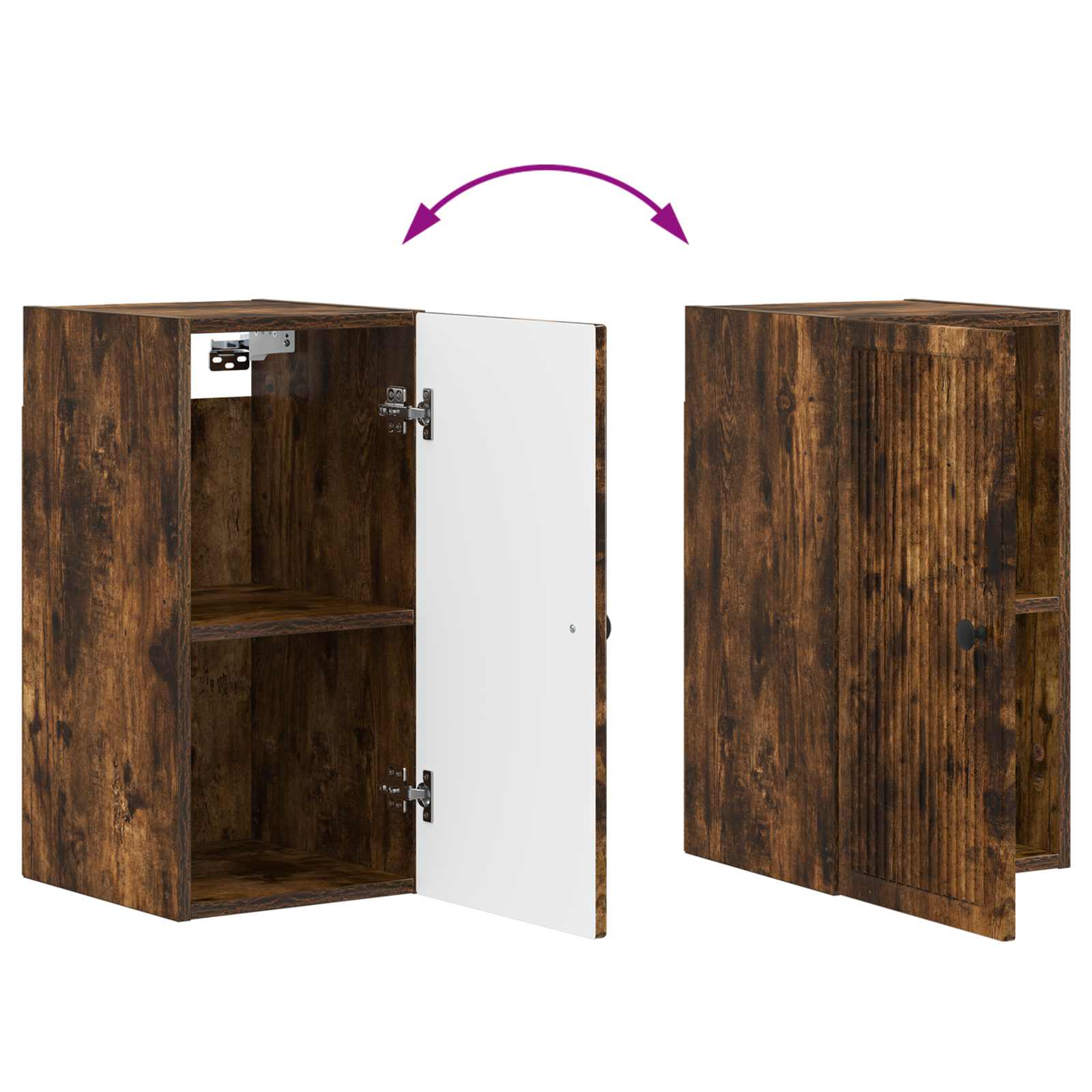 Badkamer wandkast EDE Gerookt eiken 30 x 31 x 59 cm