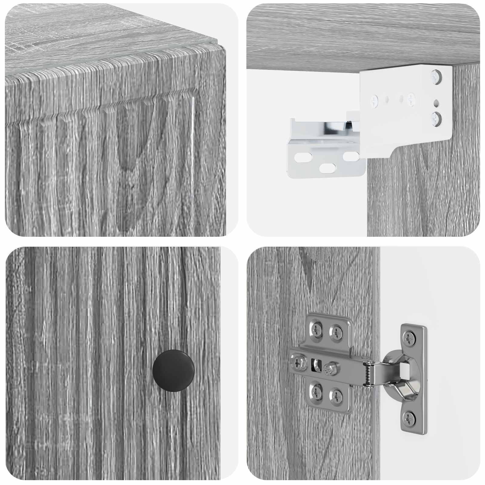 Badkamer wandkast EDE Grijs Sonoma 30 x 31 x 59 cm Bewerkt hout