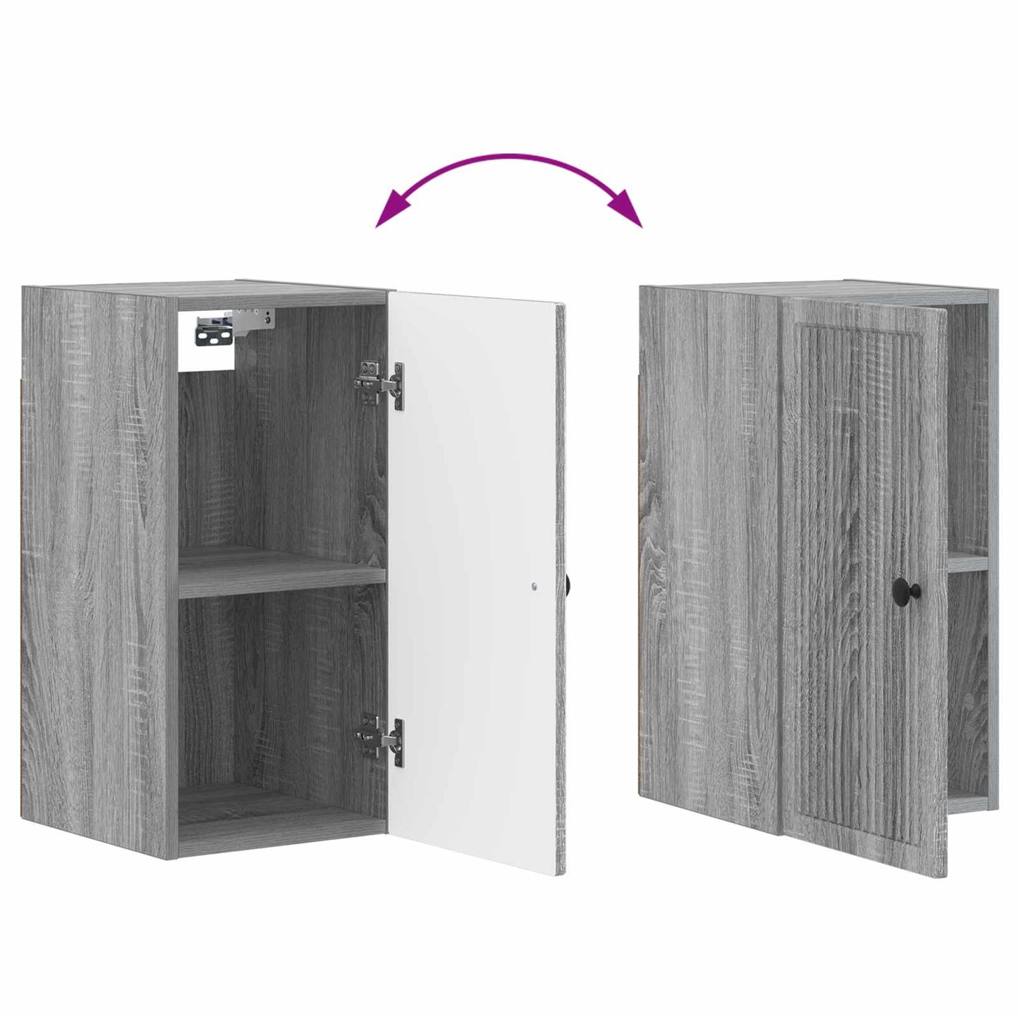 Badkamer wandkast EDE Grijs Sonoma 30 x 31 x 59 cm Bewerkt hout