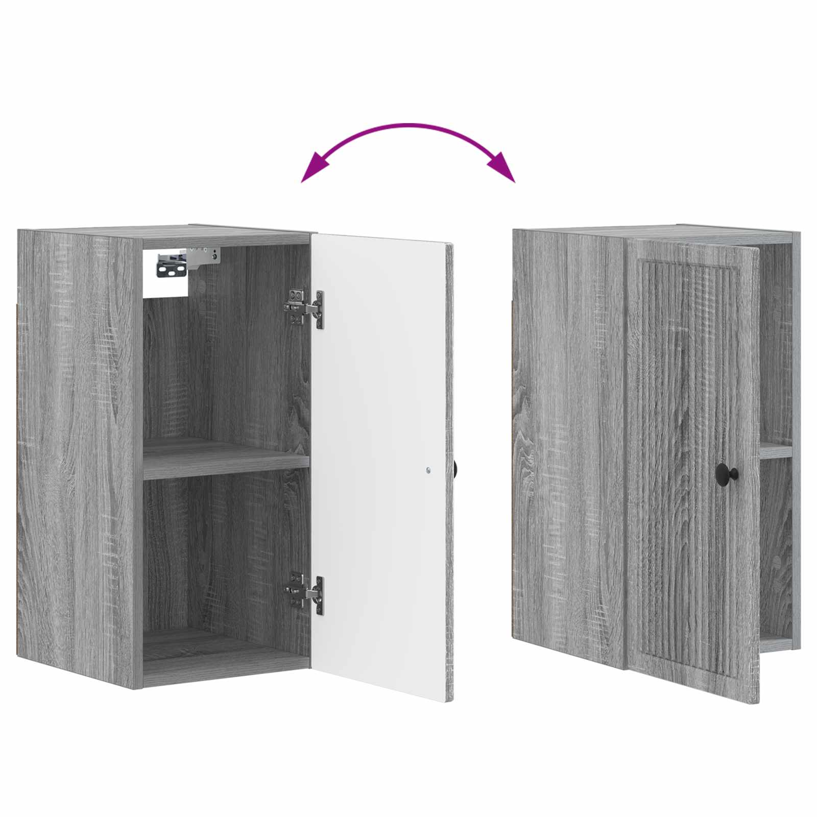 Badkamer wandkast EDE Grijs Sonoma 30 x 31 x 59 cm Bewerkt hout