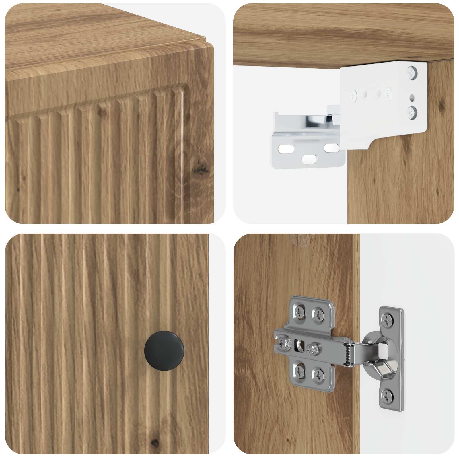 Badkamer wandkast EDE Artisanaal eiken 30 x 31 x 59 cm