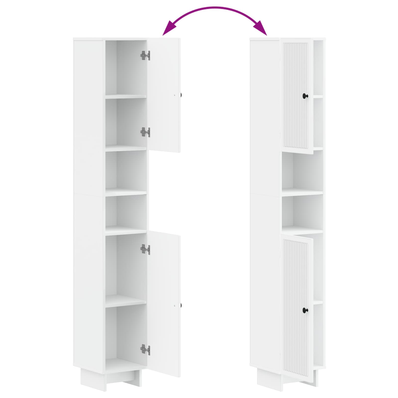 Badkamerkast met Open Plank EDE Wit 30 x 31 x 190 cm