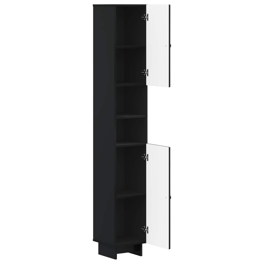 Badkamerkast met Open Plank EDE Zwart 30 x 31 x 190 cm
